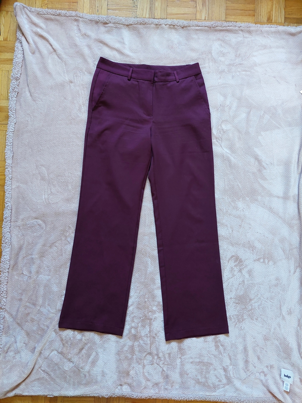 Women's Straight-Leg Dress Pants in Plum